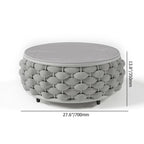 Tatta 4-Piece Woven Rope Outdoor Swivel Sofa Set with 360° Rotation and Coffee Table